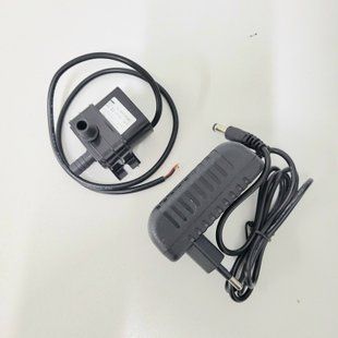 Мініатюрний занурювальний насос DC12V 240L/H з безщітковим мотором і блоком живлення 12В 2А AS001219 фото