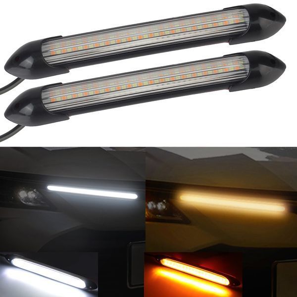 🔧 LED денні ходові вогні гнучкі для будь-якого авто 🌈 довжина 34,5 см AS001190 фото
