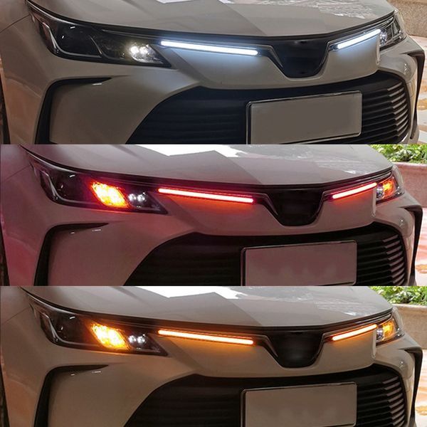 🔧 LED денні ходові вогні гнучкі для будь-якого авто 🌈 довжина 34,5 см AS001190 фото