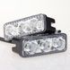 Универсальные водонепроницаемые 3LED ДХО для авто, SUV и седанов - яркие LED фары для автомобилей AS001124 фото 1