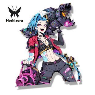 Аніме наклейка/стікер Ліга легенд Джинкс / League of Legends Jinx / Аркейн / Arcane AS003013 фото