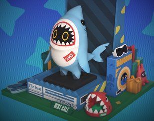 STL модель для 3d друку Sharkboo аніме Зенлос зон зіро AS003114 фото