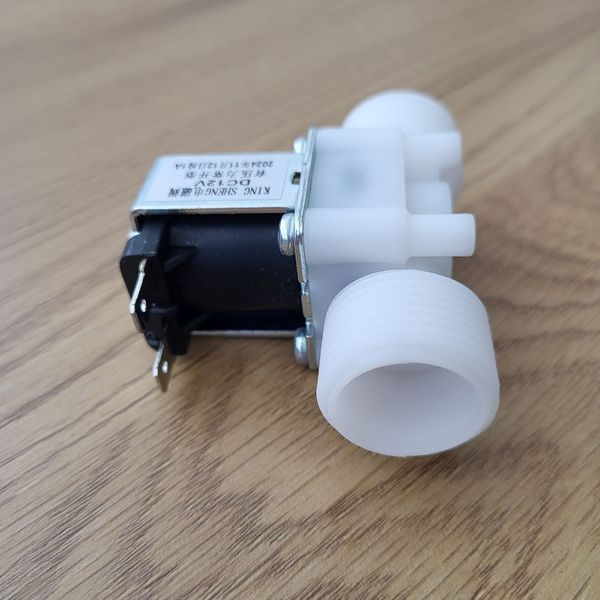 Електромагнітний клапан 3/4" DC 12V нормально відкритий (NO) соленоїдний пластиковий AS003171 фото