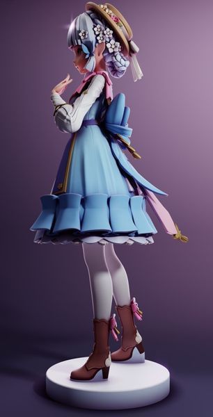 STL модель для 3d друку Ayaka аніме Геншин Імпакт AS003002 фото