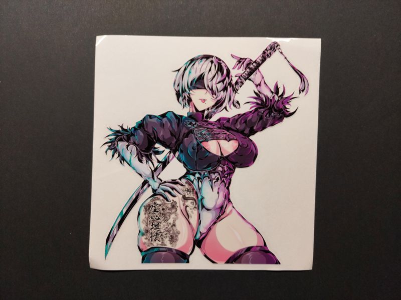 Аниме наклейка/стикер Ниер Автомата 2Б / Nier automata 2B AS001130 фото