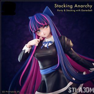 STL модель Stocking Anarchy аніме Трусяшка та Панчошка AS003150 фото