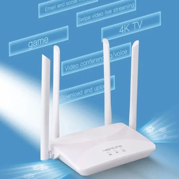 4G LTE WIFI Роутер 150 Мбіт/с з 4 зовнішніми антенами та підсилювачем сигналу стаціонарний AS001081 фото