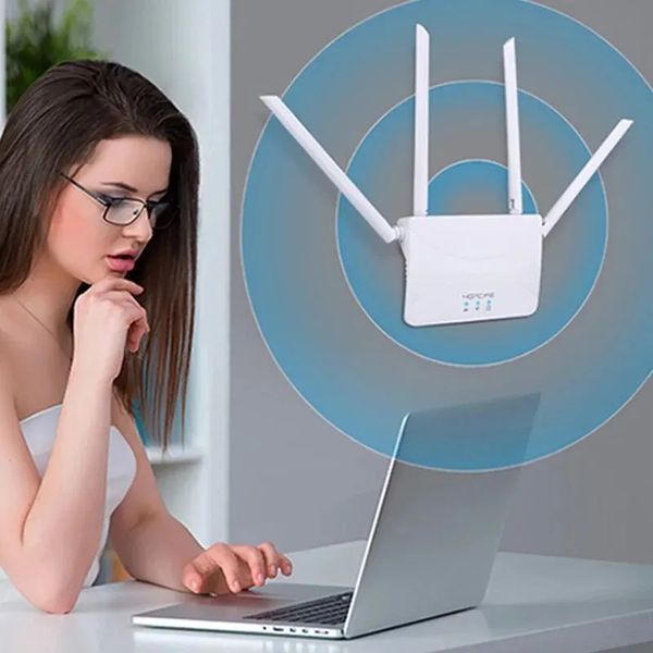 4G LTE WIFI Роутер 150 Мбіт/с з 4 зовнішніми антенами та підсилювачем сигналу стаціонарний AS001081 фото
