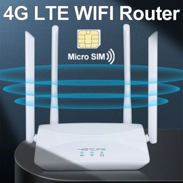 4G LTE WIFI Роутер 150 Мбіт/с з 4 зовнішніми антенами та підсилювачем сигналу стаціонарний AS001081 фото