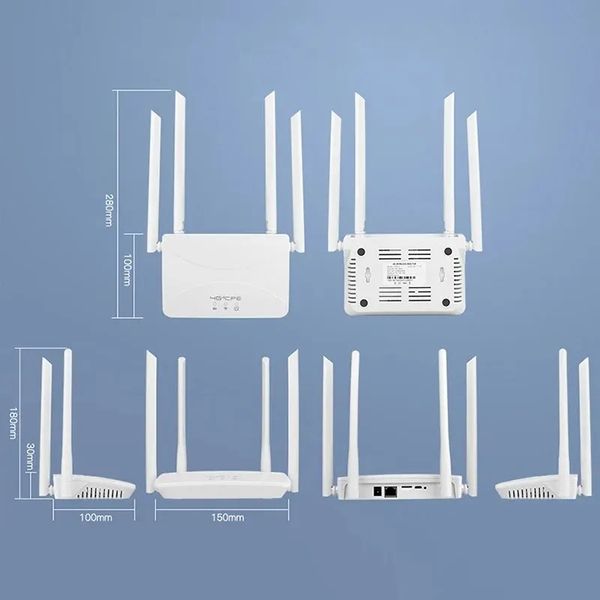 4G LTE WIFI Роутер 150 Мбіт/с з 4 зовнішніми антенами та підсилювачем сигналу стаціонарний AS001081 фото